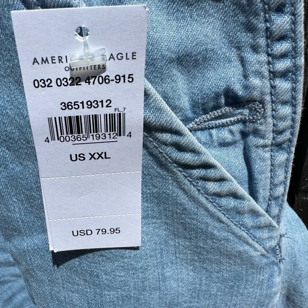 American Eagle Outfitters Light Blue Denim Apparel - Picture 2 of 3